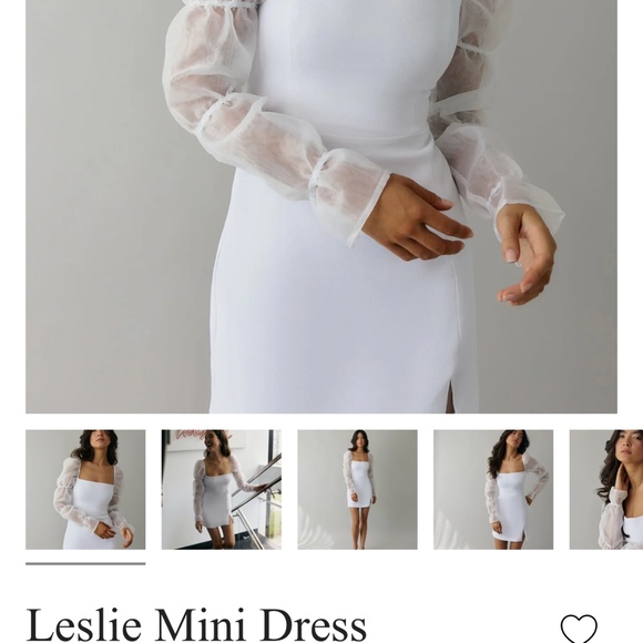 Park & Fifth Leslie Mini Dress - White XS - Picture 2 of 4